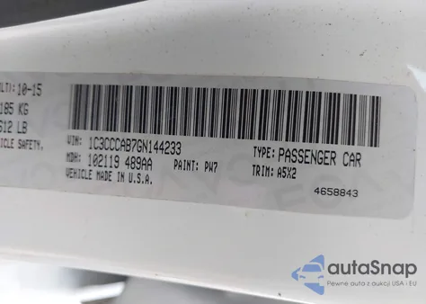 2016 Chrysler 200 Limited z USA, uszkodzony, nr VIN 1C3CCCAB7GN144233